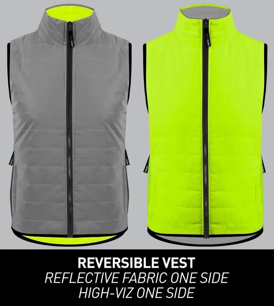 | Men's Sierra Reversible Cycling Vest | Safety Yellow | High Visibility Reflective