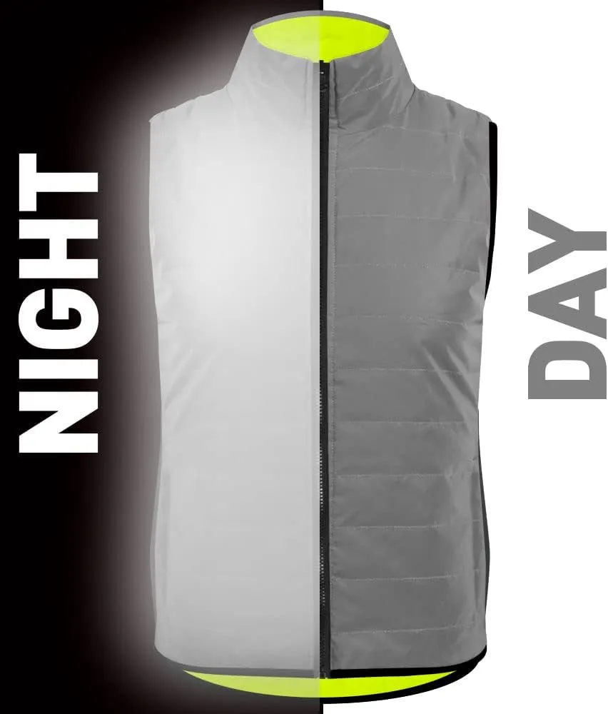 | Men's Sierra Reversible Cycling Vest | Safety Yellow | High Visibility Reflective