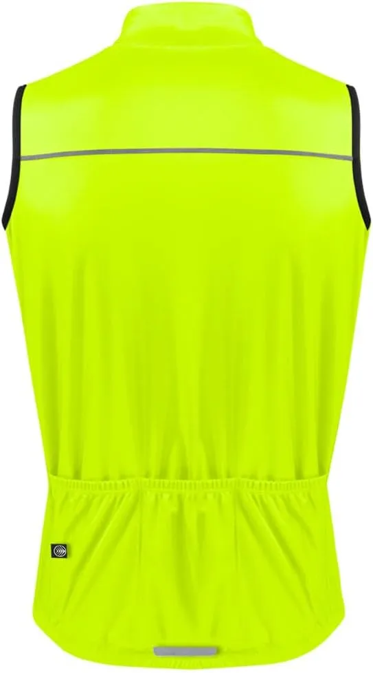 | Men's USA Classic Packable Windproof Vest | Rear Storage Pockets | Hi-Viz Safety Yellow