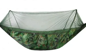 1-2 Person Outdoor Camping Hammock Parachute Fabric Hanging Bed Travel Hunting Sleeping with Mosquito Net (Color : D, Size : Talla ?nica) (A Talla ?nica)