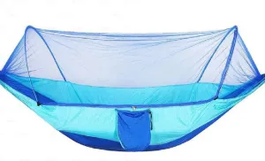 1-2 Person Outdoor Camping Hammock Parachute Fabric Hanging Bed Travel Hunting Sleeping with Mosquito Net (Color : D, Size : Talla ?nica) (D Talla ?nica)