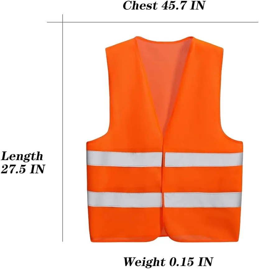 10 Pack Mount Marter Safety Reflective Vest for Outdoor Operator and Sportsmen