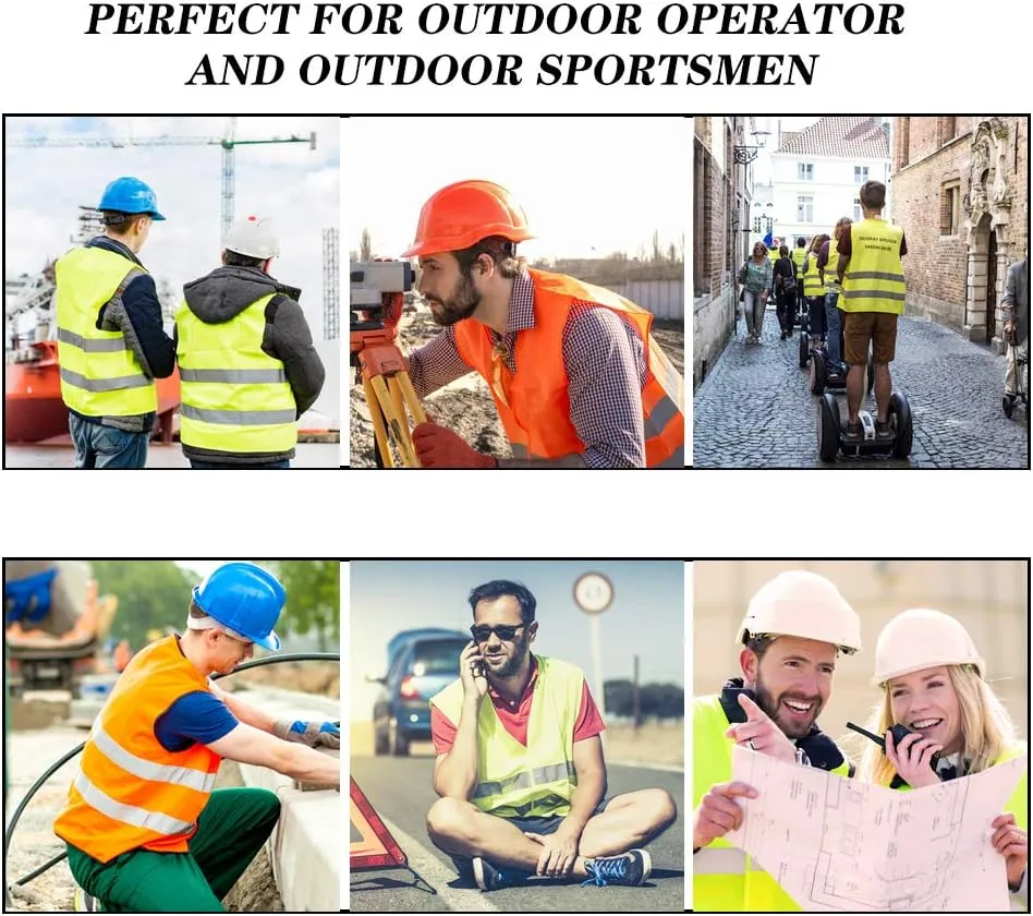 10 Pack Mount Marter Safety Reflective Vest for Outdoor Operator and Sportsmen