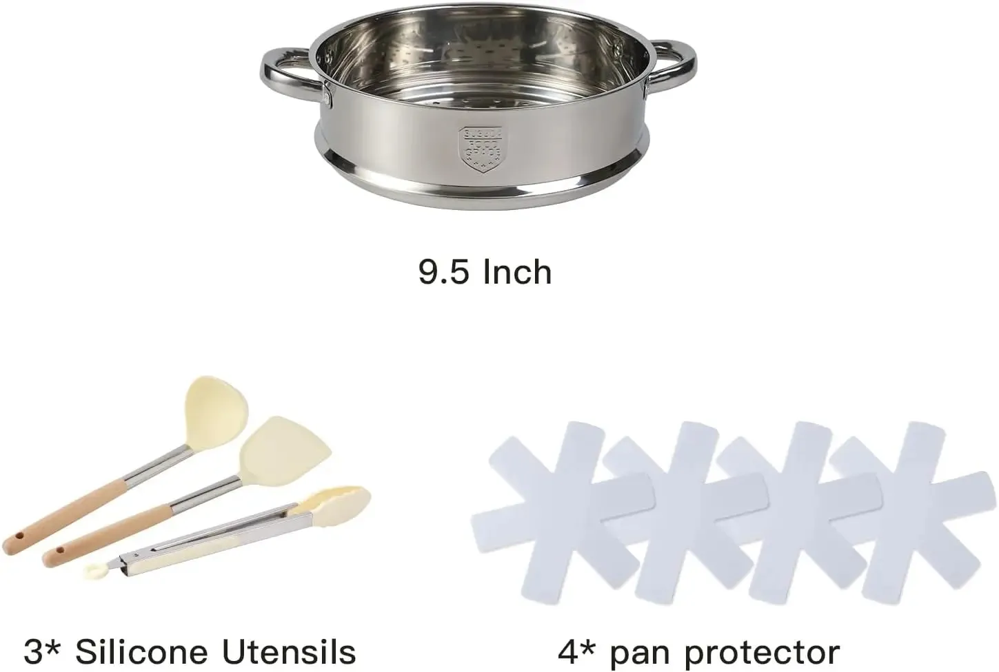 10-Piece Nonstick Ceramic Cookware Set with Detachable Handles