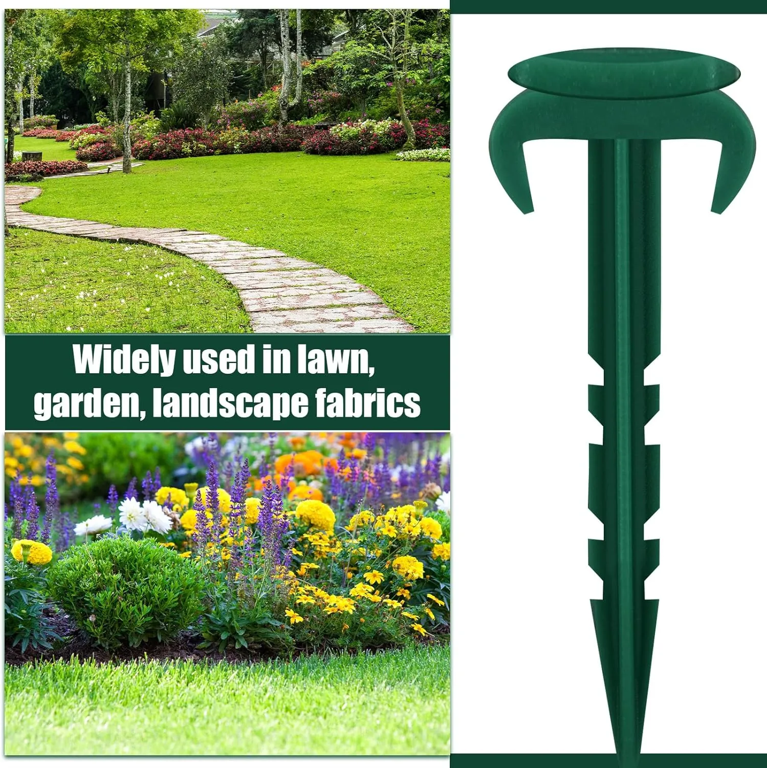 100 Pcs Sod Garden Stakes Bulk, Biodegradable Stakes, Landscape Stake for Membrane, Sod Staples Tent Stake, Netting, Turf, Landscaping and Gardening (4 Inch)