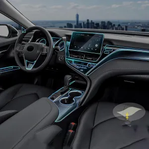 10.1inch Center Console Gear Navigation Dashboard Door Window Interior Sticker TPU Clear Film,Fit for Toyota Camry 2021-2023