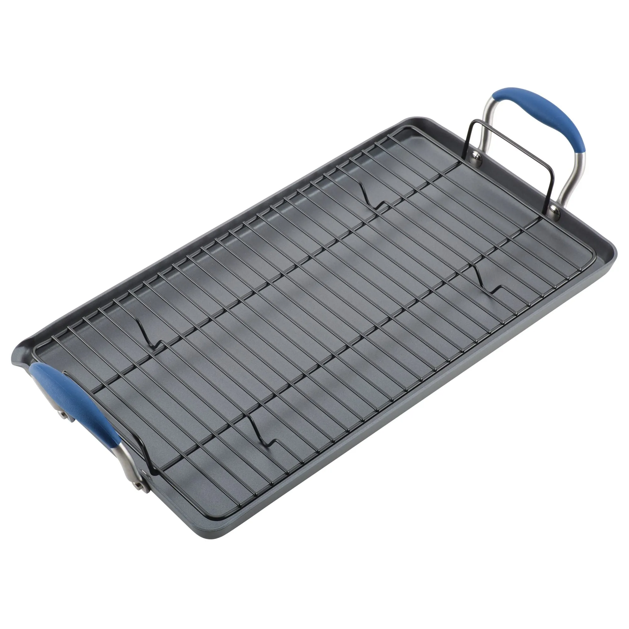 10" x 18" Double Burner Griddle with Multi-Purpose Rack