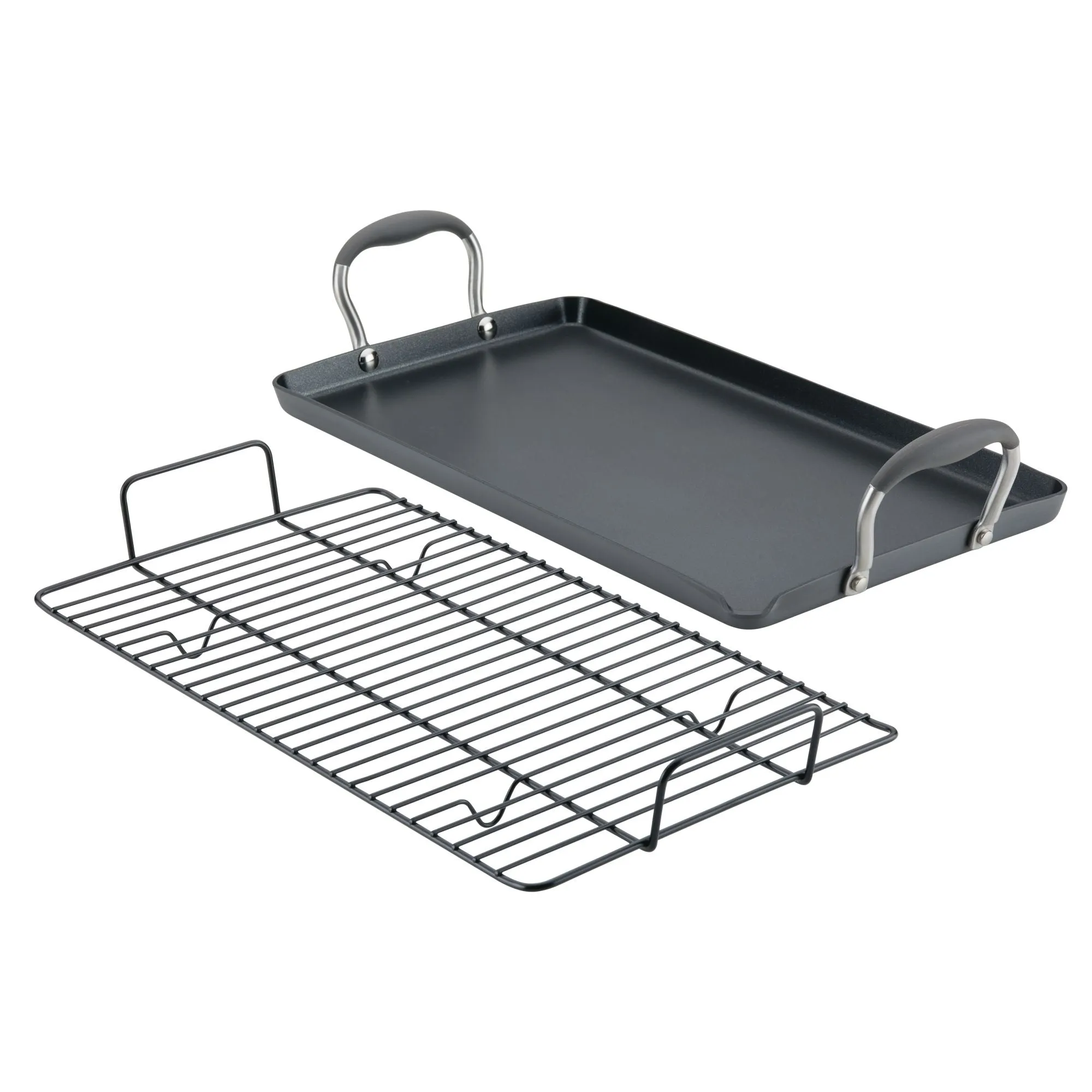 10" x 18" Double Burner Griddle with Multi-Purpose Rack