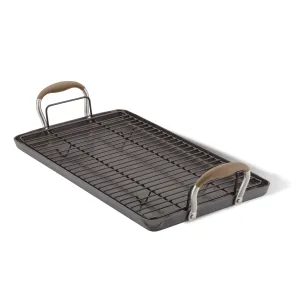 10" x 18" Double Burner Griddle with Multi-Purpose Rack