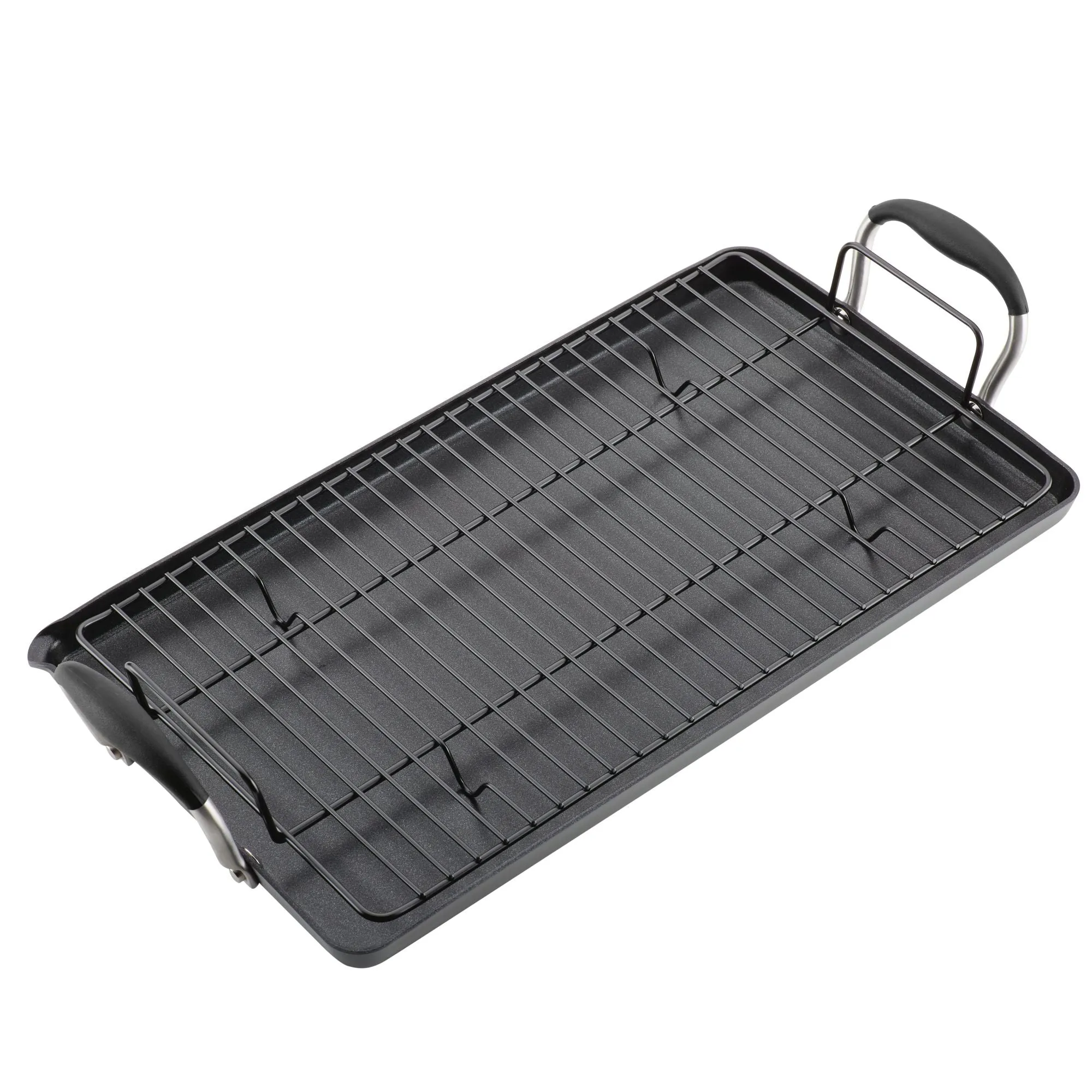 10" x 18" Double Burner Griddle with Multi-Purpose Rack