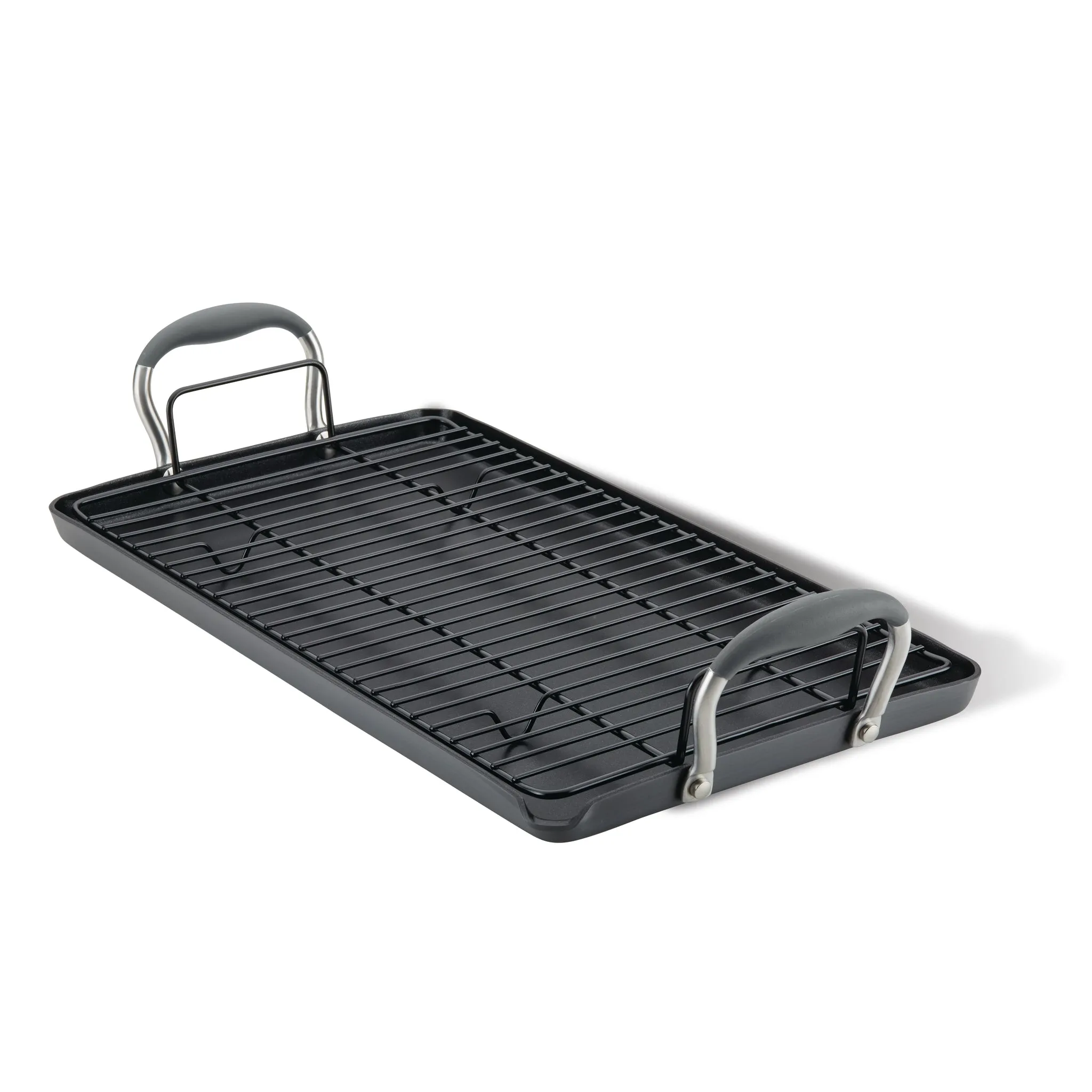 10" x 18" Double Burner Griddle with Multi-Purpose Rack