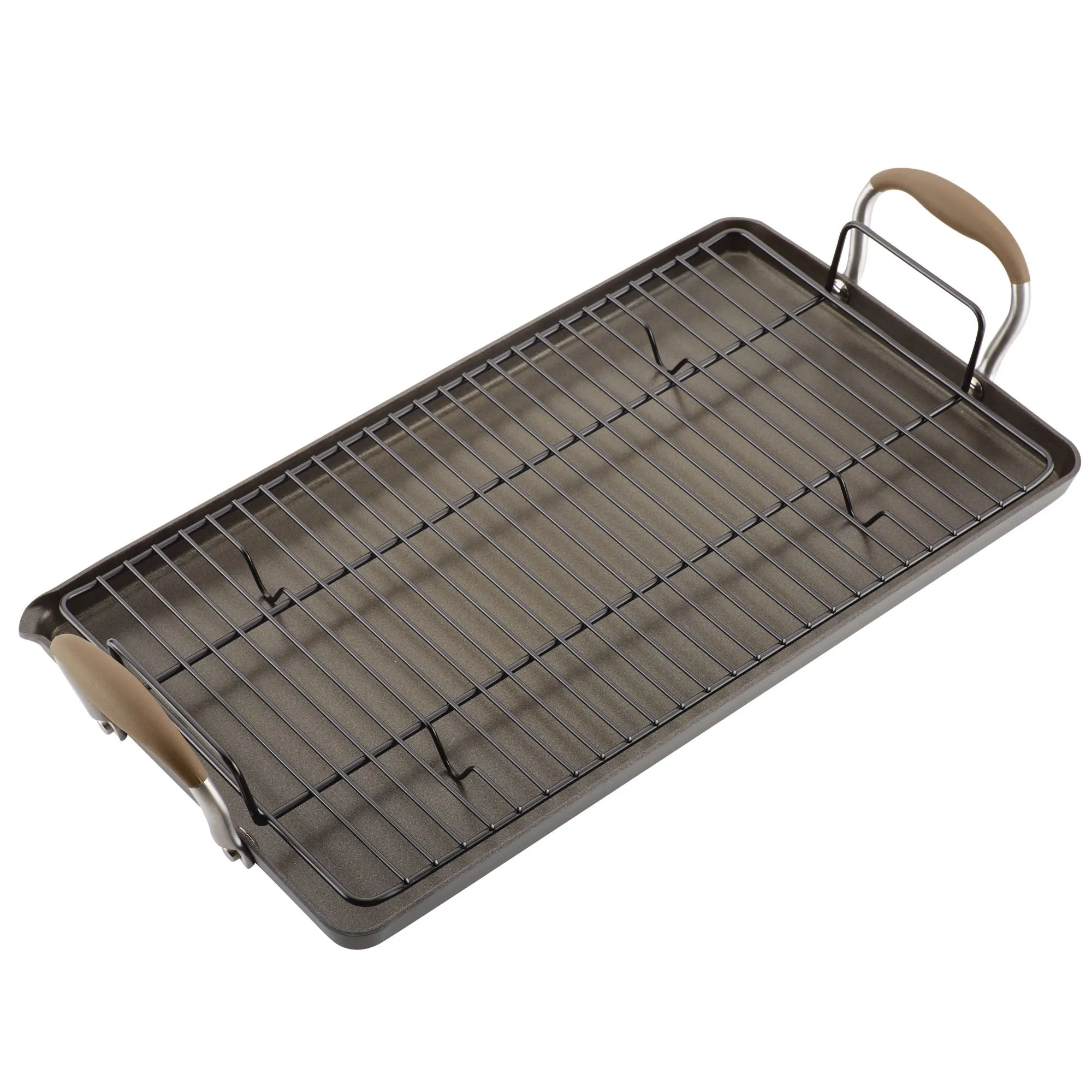 10" x 18" Double Burner Griddle with Multi-Purpose Rack