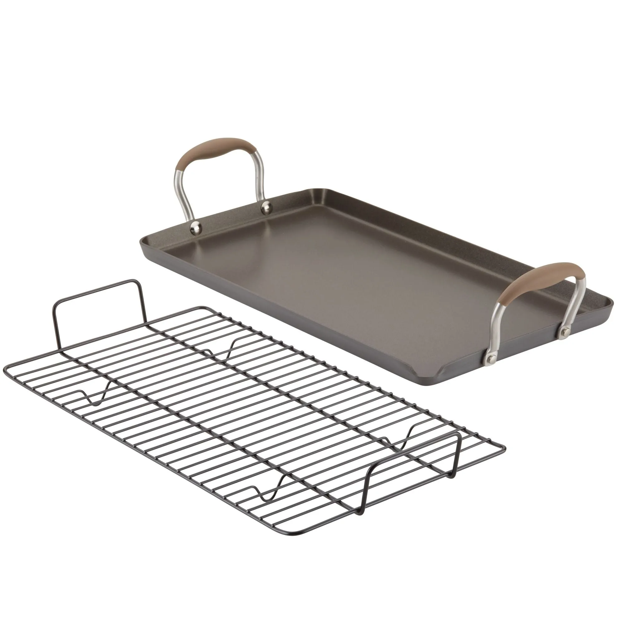 10" x 18" Double Burner Griddle with Multi-Purpose Rack