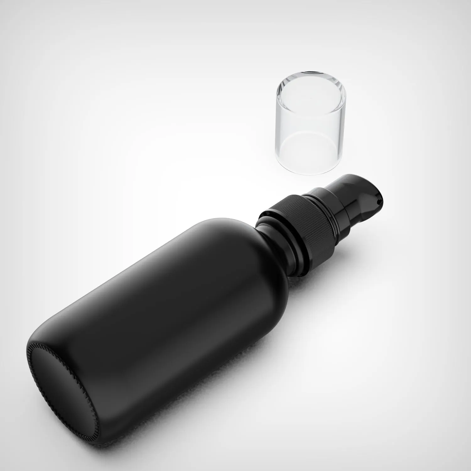 12Pack 60ml Matte Black Glass Pump Bottle with Black Pump Dispenser,2oz Small Dispenser, Travel Size Refillable Botttles For Lotions,Sercums,Essential Oils (2oz (12pcs))