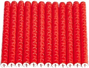 12PCS Bicycle Wheel Spokes Reflective Sticker Colorful Tube Warning Safety Light DIY Cycling Reflector Reflective Safety Kit (Color: red)