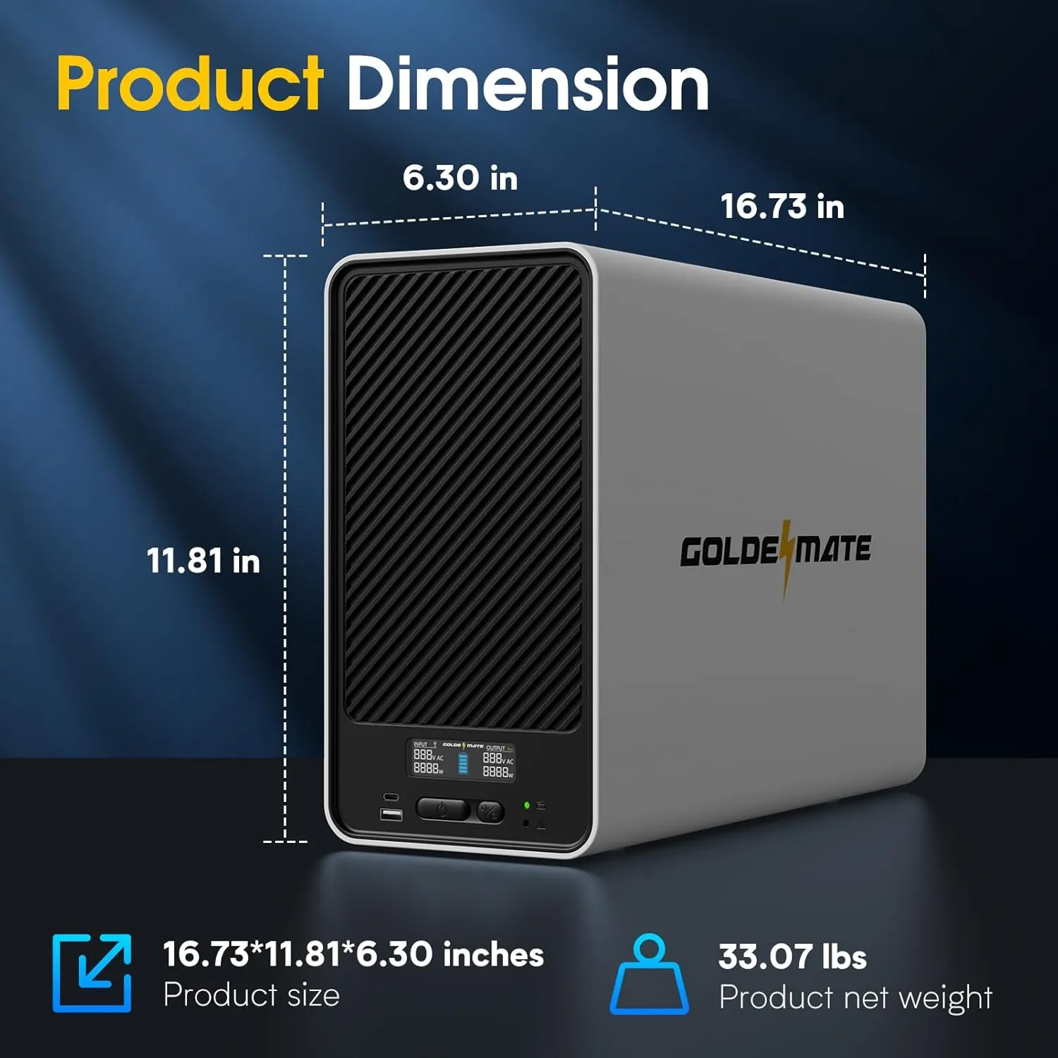 1500VA/1000W Lithium UPS Battery Backup and Surge Protector, Backup Battery Power Supply with LiFePO4 Batteries(296Wh), AVR, Line Interactive Sinewave UPS System, 8 Outlets, LCD Display