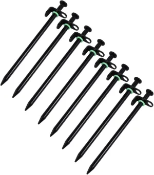 16pcs Tent Pegs Tent Stakes Camping Stakes Ultralight Tent Black Tent Heavy Duty Camping Pegs Lightweight Ground Nails Tent Nails Outdoor Accessories Linoleum Metal Ground Pile