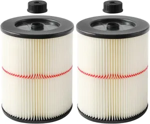 17816 Filter for Craftsman Shop Vac Air Filter, Replacement for Craftsman Wet Dry Vac Filter for Craftsman 9-17816 Vacuum Filter 5 6 8 12 16 Gallon and Larger Vacuum Cleaner 2 Pack