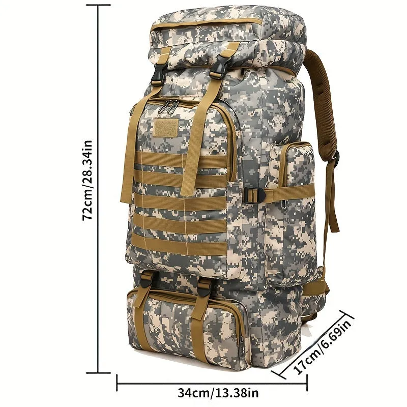 1pc Waterproof Outdoor Backpack For Camping And Hiking