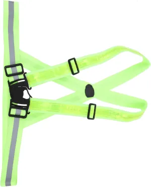 1set USB Rechargeable Led Reflective Vest Adjustable Safety Belt for Night Running and Cycling High Visibility Reflective Strap for Enhanced Security Low Light Conditions