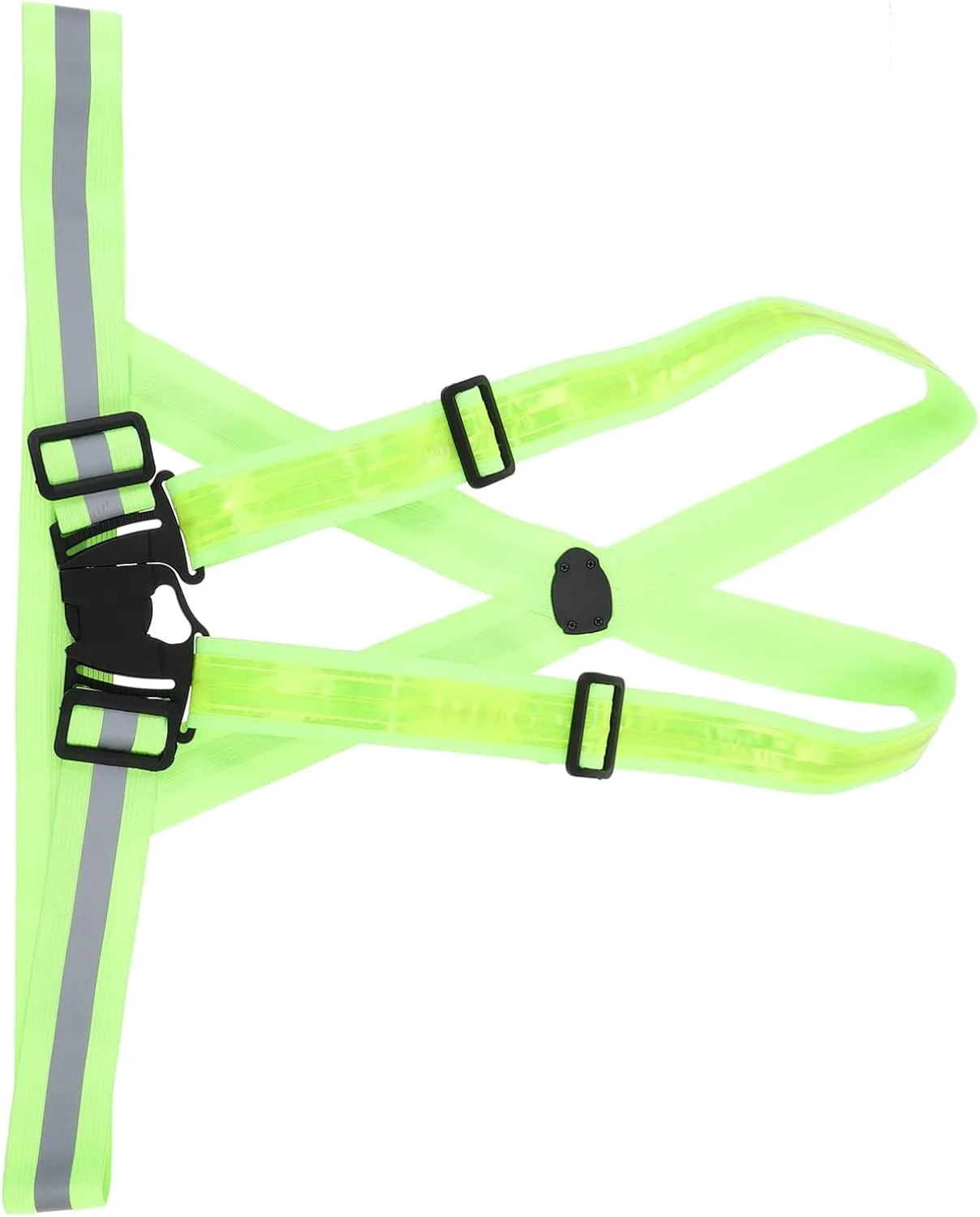 1set USB Rechargeable Led Reflective Vest Adjustable Safety Belt for Night Running and Cycling High Visibility Reflective Strap for Enhanced Security Low Light Conditions