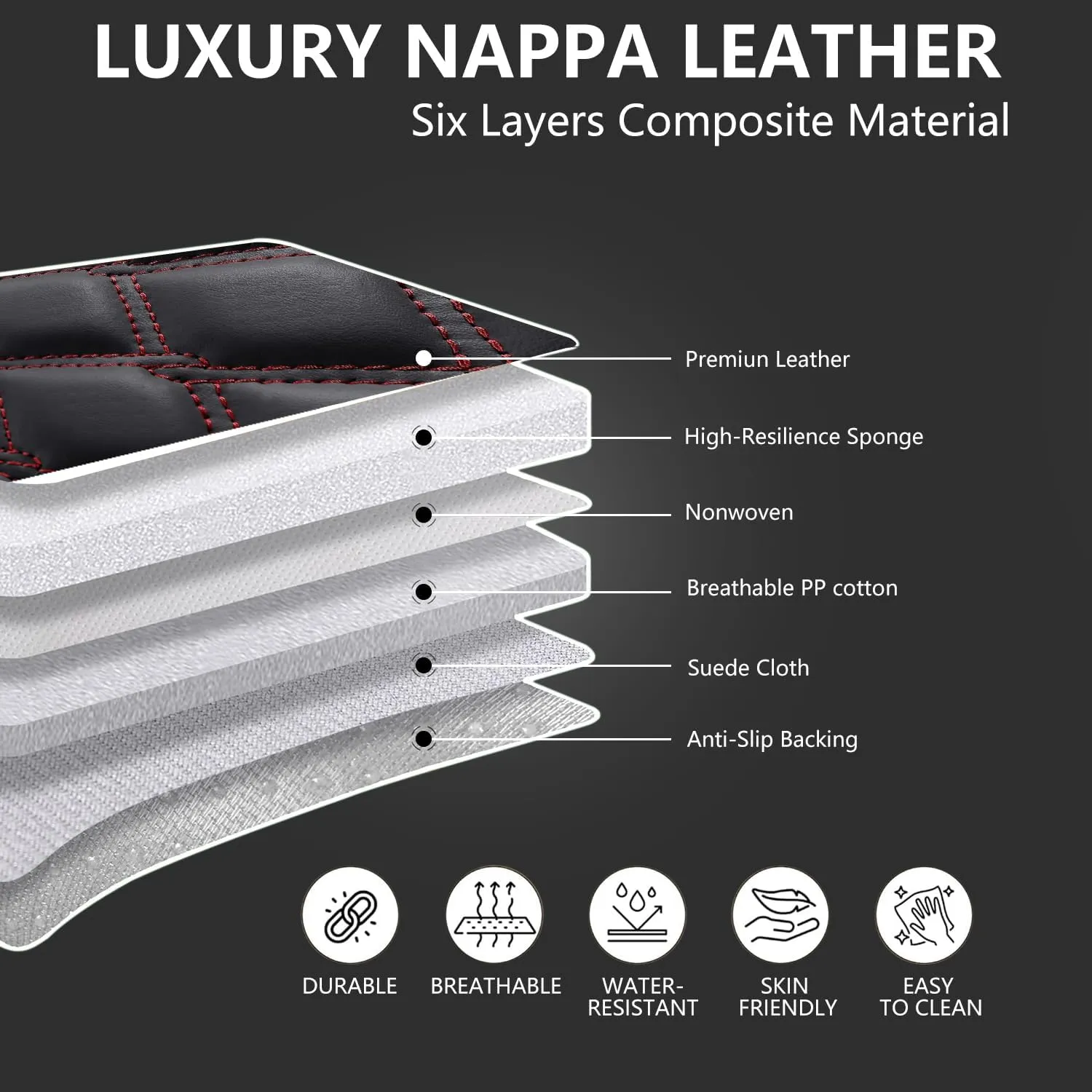 2 Front Leather Car Seat Covers for Jeep Wrangler JK/JL JKU/JLU 2/4-Door 2007-2025 Unlimited X Rubicon 392 Sahara Willys Sport High Altitude 4X4,Waterproof Seat Cover Protectors(Beige)