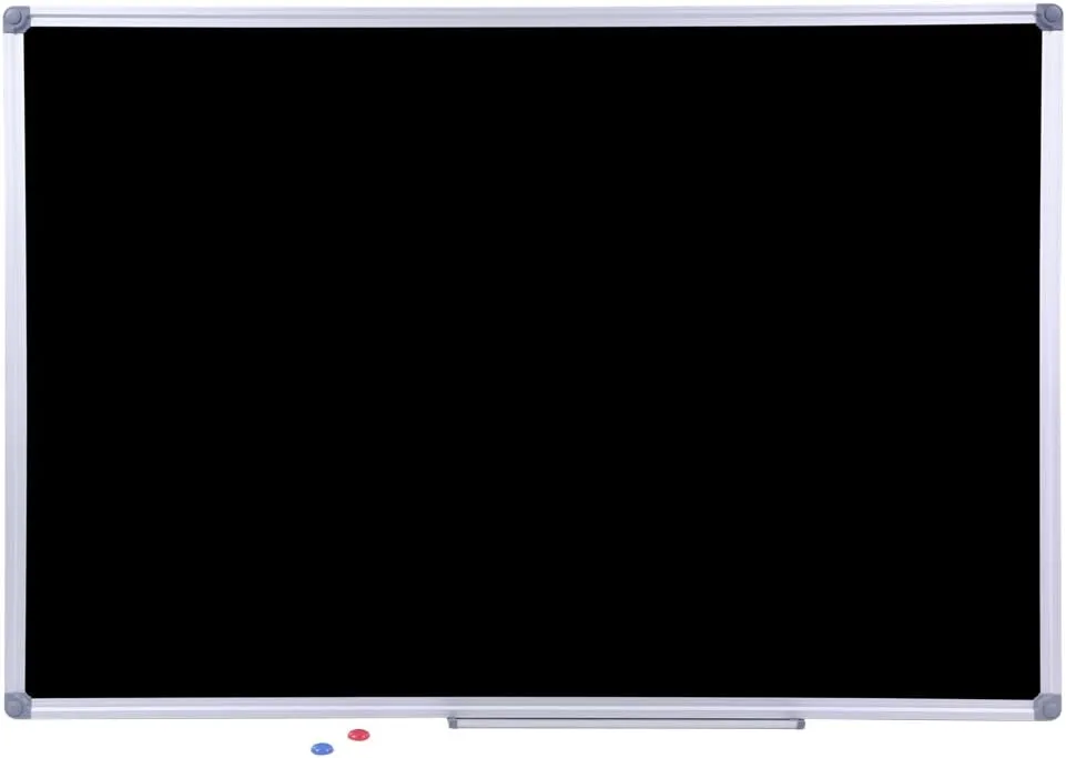 2 Pack Durable 48x36 Inch Large Magnetic Black Chalkboard – Wall-Mounted Hanging School & Office Board with Aluminium Frame & Integrated Marker Tray