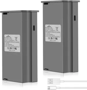 2 Pack Rechargeable Lithium Reveal Trail Cameras Lithium Battery Hunting Camera Battery Pack Compatible with Hunting Trail Camera X, X Pro, XB, X Gen 2.0 and SK-6000mAh