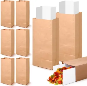 2 Set Leaf Lawn Chute and 6 Pcs Paper Leaf Bag 30 Gallon, Reusable Durable Lawn Bag Holder Funnel for Leaves Collecting Outdoor Yard Park
