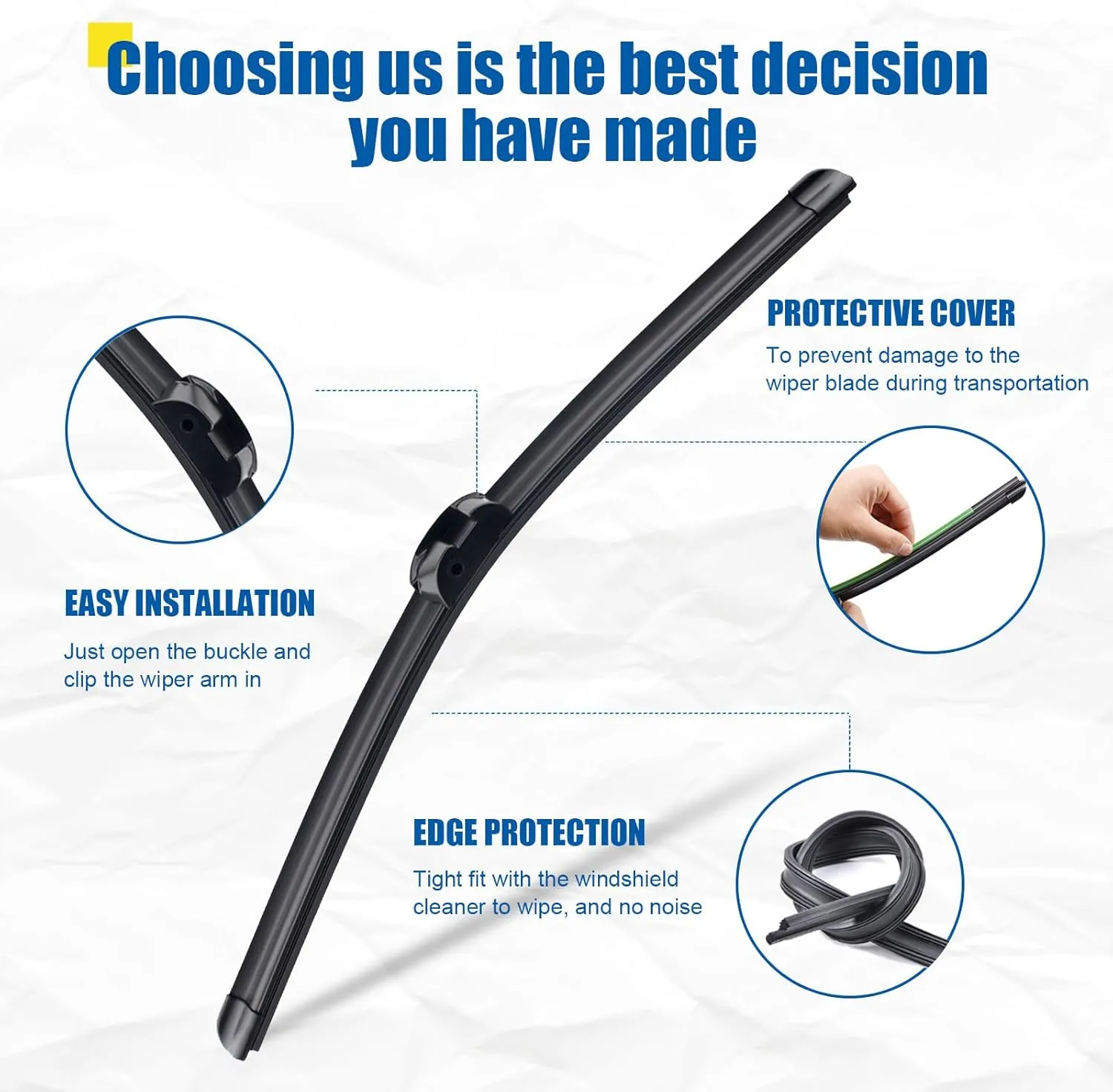 26" 26" Windshield Wipers With 14" Rear Wiper Blade Sets Automotive Replacement for Volkswagen Touareg 2011-2017,Easy For Installation (Pack of 3)