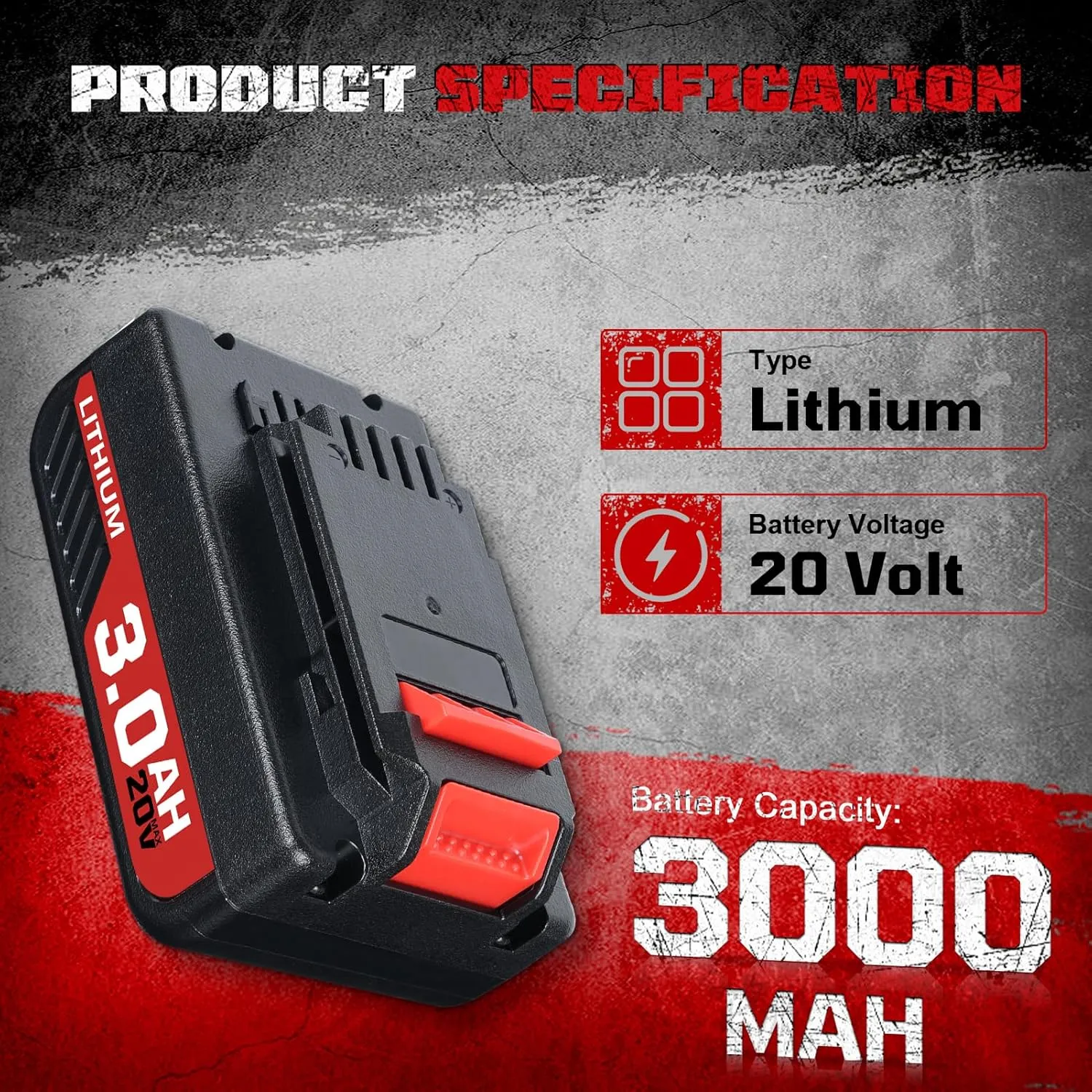 2P 3.0Ah PCC680L 20V Batteries Replacement for Porter Cable 20V Battery Compatible with Porter-Cable 20V Lithium-Ion Battery PCC685L PCC680L PCC681L PCC682 PCC640 PCC600