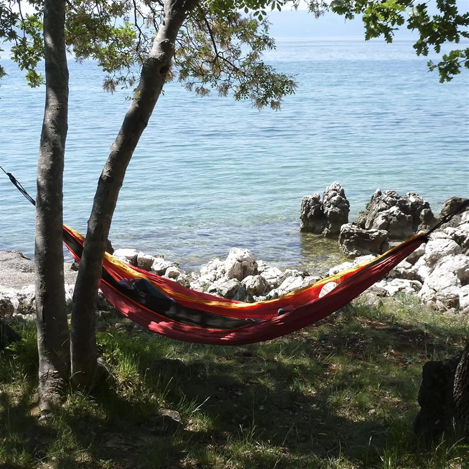 300 * 200cm Portable Camping Parachute Hammock Survival Garden Outdoor Furniture Leisure ?Travel Double Hanging Bed, Dark Khaki