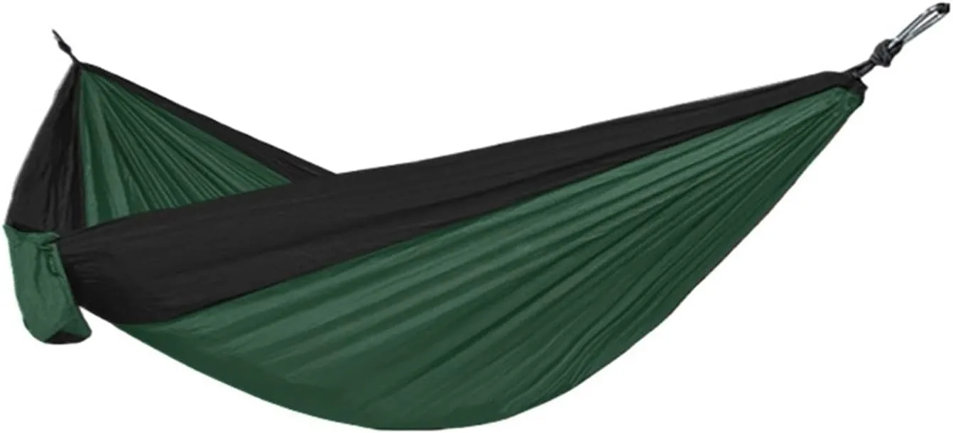 300 * 200cm Portable Camping Parachute Hammock Survival Garden Outdoor Furniture Leisure ?Travel Double Hanging Bed, Dark Khaki