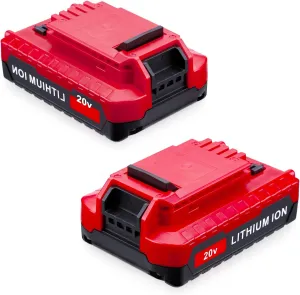 3.0Ah 20V MAX Li-ion Replacement Battery Compatible with Porter Cable 20V Cordless Power Tools Battery PCC685L PCC680L PCC682L PCC685LP【2 Pack 】