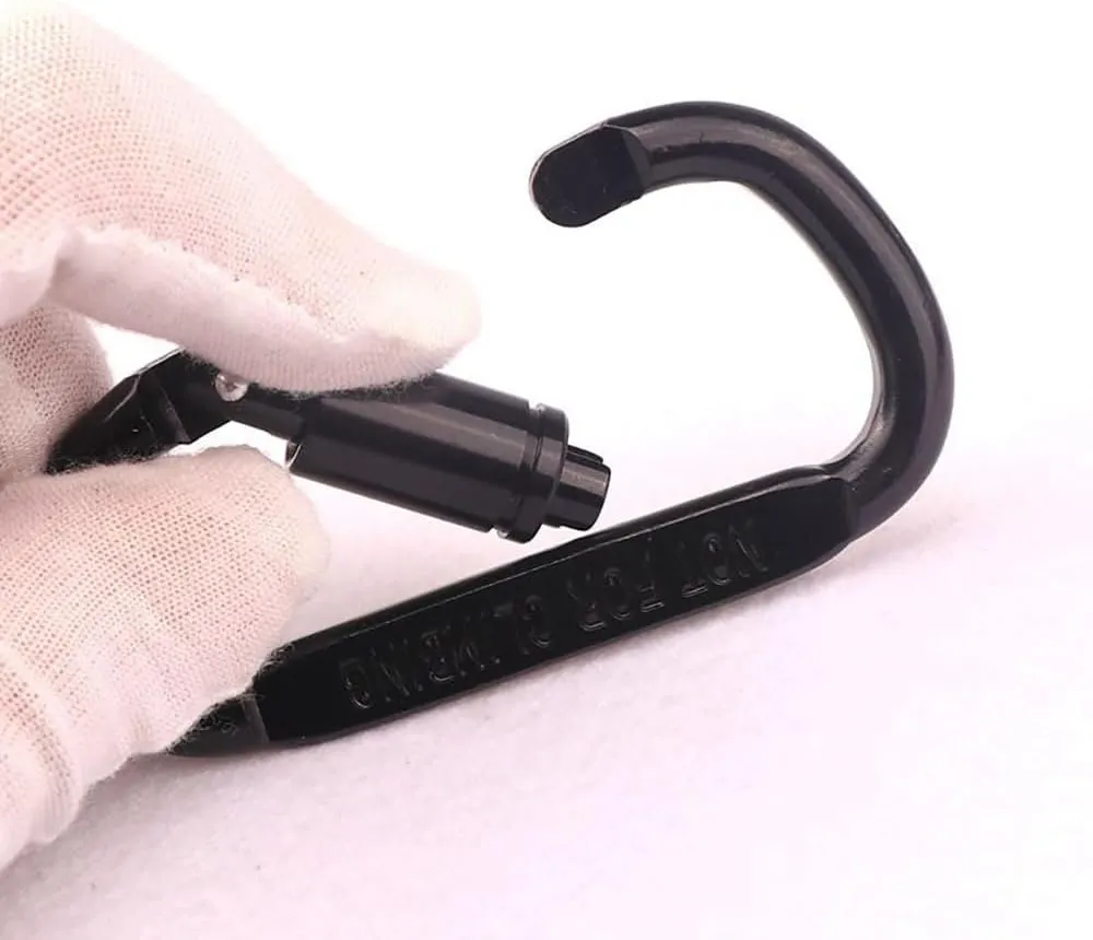 3.2 Inch Spring Snap Hooks 10pcs Set Aluminium Alloy Clip Rope Connector Snap Clamp Key Chain Link Buckle Carabiner for Outdoor Travel Camping Fishing Hiking