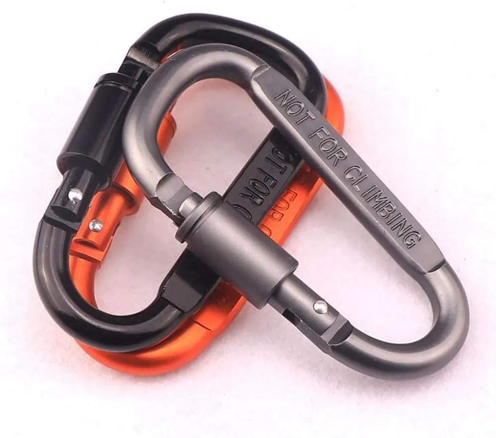 3.2 Inch Spring Snap Hooks 10pcs Set Aluminium Alloy Clip Rope Connector Snap Clamp Key Chain Link Buckle Carabiner for Outdoor Travel Camping Fishing Hiking
