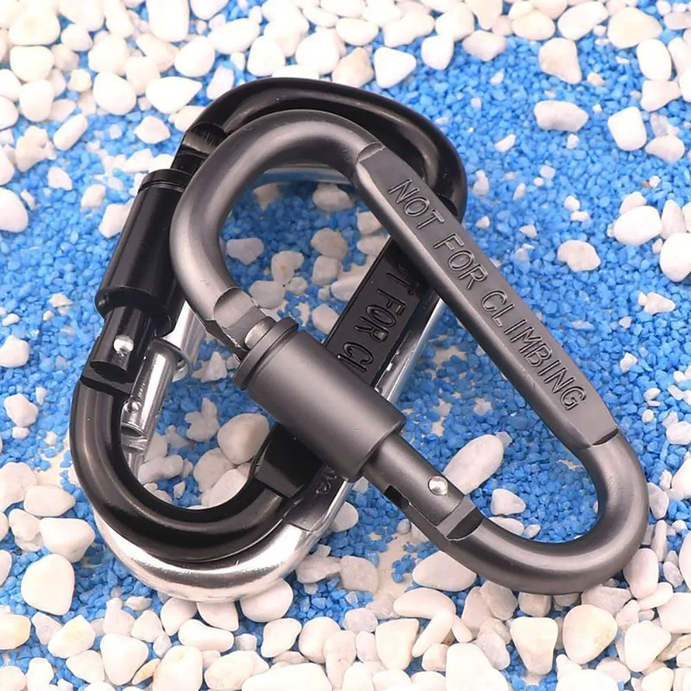 3.2 Inch Spring Snap Hooks 10pcs Set Aluminium Alloy Clip Rope Connector Snap Clamp Key Chain Link Buckle Carabiner for Outdoor Travel Camping Fishing Hiking