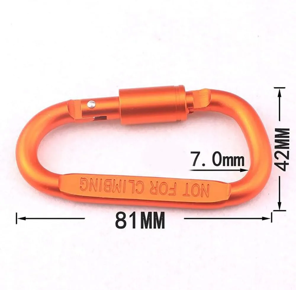3.2 Inch Spring Snap Hooks 10pcs Set Aluminium Alloy Clip Rope Connector Snap Clamp Key Chain Link Buckle Carabiner for Outdoor Travel Camping Fishing Hiking