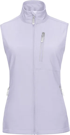 33,000ft Women's Lightweight Running Vest Outerwear with Pockets, Windproof Sleeveless Jacket for Golf Hiking Travel