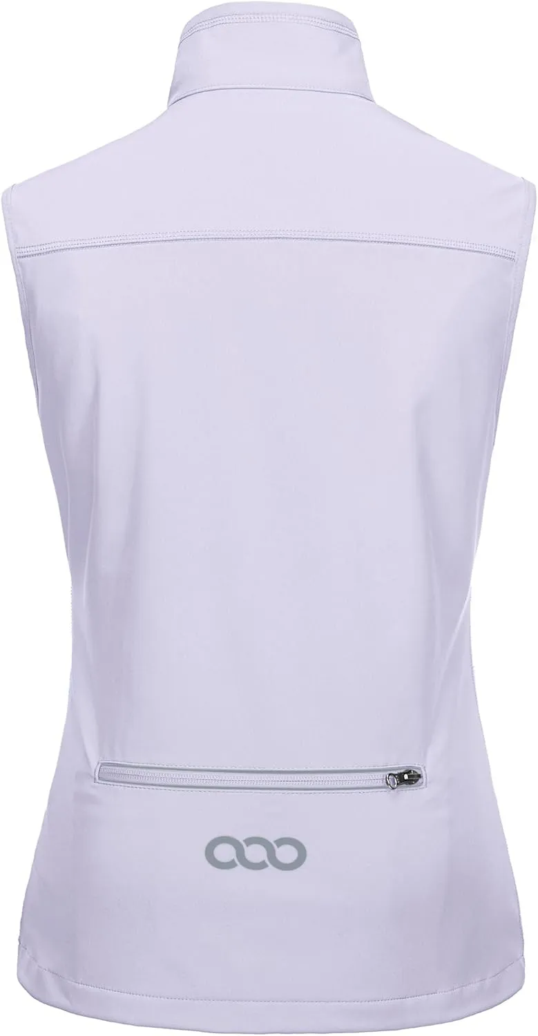 33,000ft Women's Lightweight Running Vest Outerwear with Pockets, Windproof Sleeveless Jacket for Golf Hiking Travel