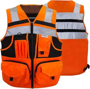 3M Reflective Stripes Safety Vest Hi-vis Yellow Knitted 10 Pockets Bright Construction Workwear Men Women M-7XL