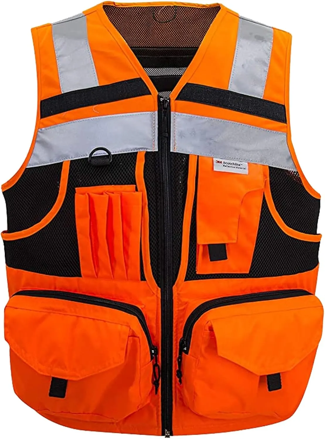 3M Reflective Stripes Safety Vest Hi-vis Yellow Knitted 10 Pockets Bright Construction Workwear Men Women M-7XL