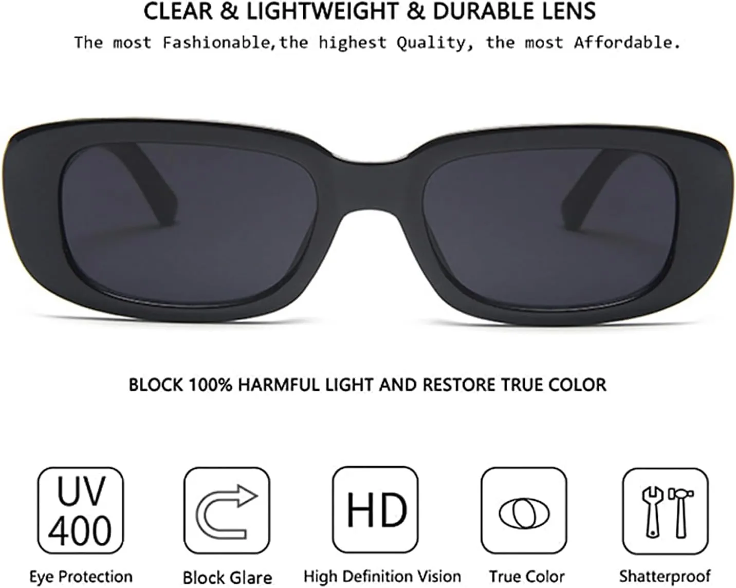 4 Pieces Retro Vintage Sunglasses Small Square Rectangle 90s Glasses Trendy Y2K for Women Aesthetic Accessories