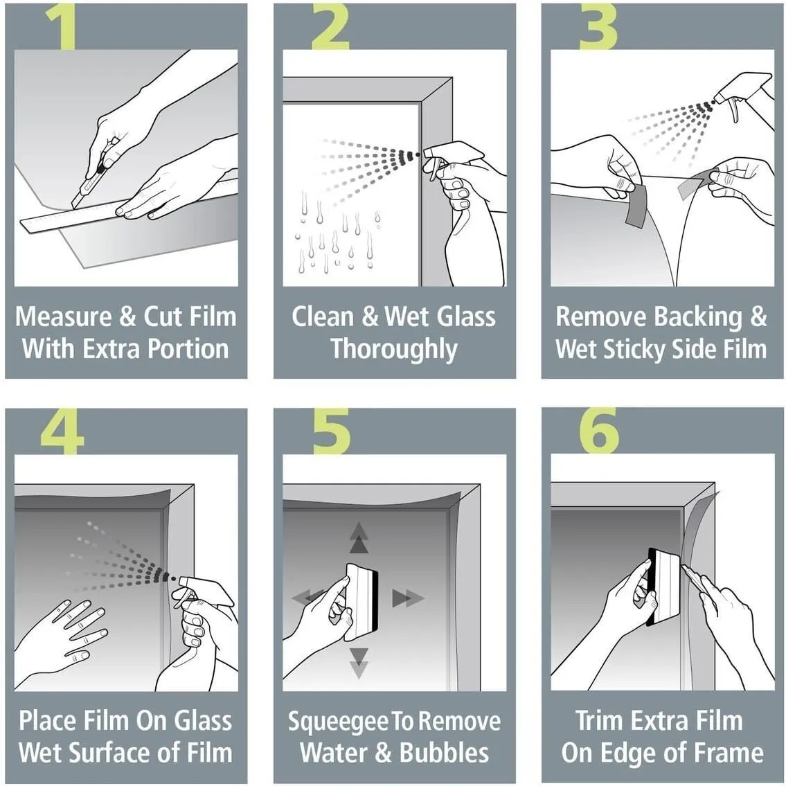 4mil 0.1mm Clear Security and Safety Window Film Shatterproof Glass Protective Vinyl Adhesive UV Blocking Explosion-Proof Tranparent Film, 17.7Inch x 16.5Feet