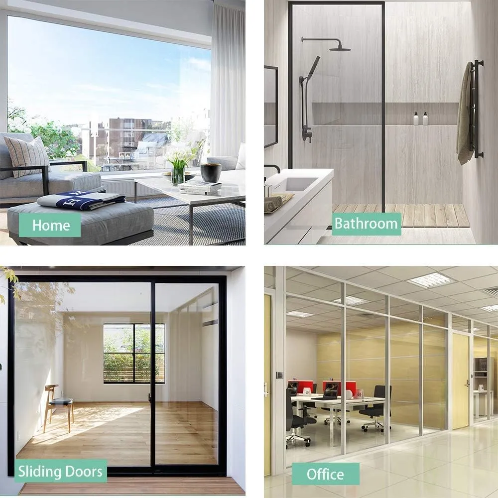 4mil 0.1mm Clear Security and Safety Window Film Shatterproof Glass Protective Vinyl Adhesive UV Blocking Explosion-Proof Tranparent Film, 17.7Inch x 16.5Feet