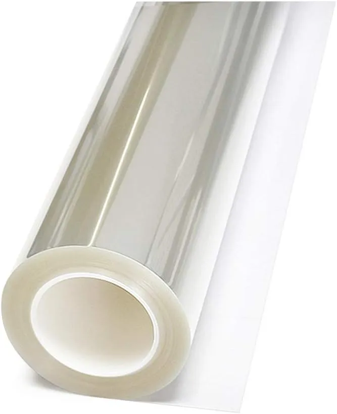 4mil 0.1mm Clear Security and Safety Window Film Shatterproof Glass Protective Vinyl Adhesive UV Blocking Explosion-Proof Tranparent Film, 24Inch x 10Feet