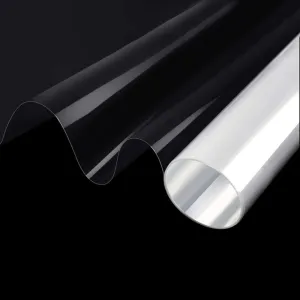 4mil 0.1mm Clear Security and Safety Window Film Shatterproof Glass Protective Vinyl Adhesive UV Blocking Explosion-Proof Tranparent Film, 24Inch x 10Feet