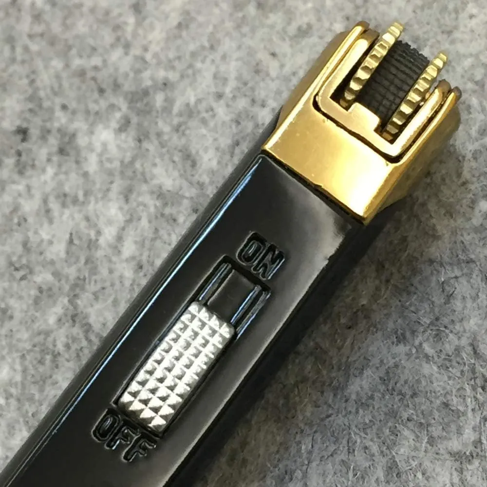 5 Pack Butane Refillable Torch Lighter Portable Metal Lighter with Fuel Visible Tank Lockable Flame No Gas(Black)