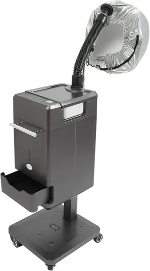 500W Nano Hair Steamer Machine, Adjustable Temperature & Mist for Hair Care, Scalp Treatment, Hair Dyeing, with Steam Cap, Wheels & Essential Oil Tray, Salon & Home