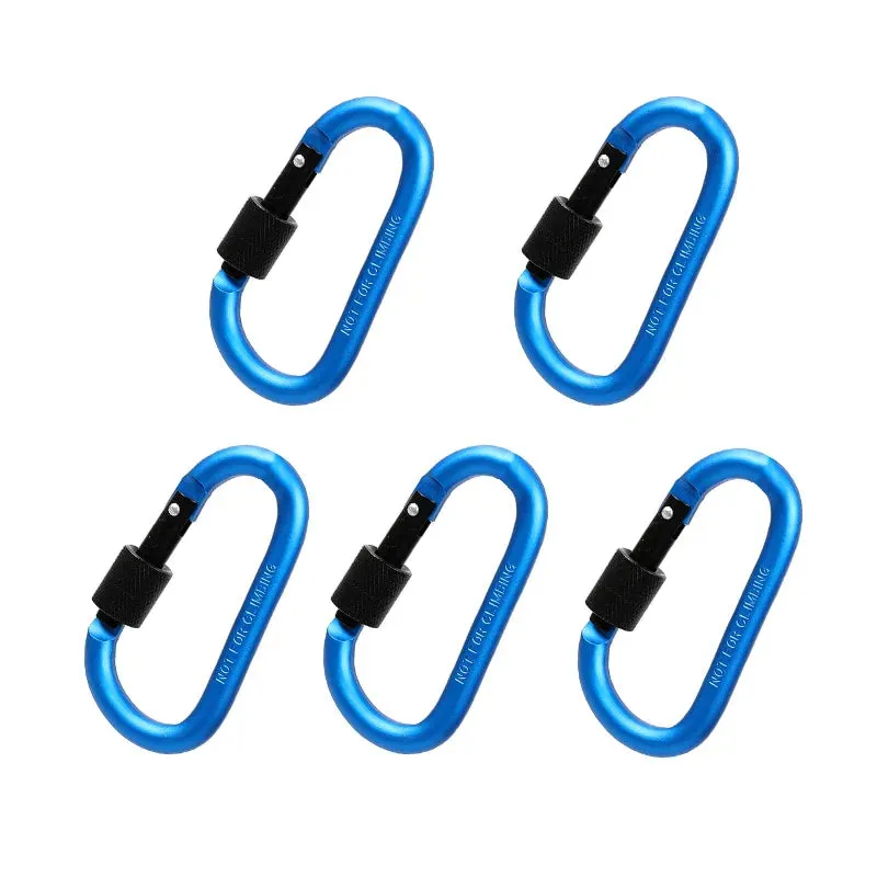 5PCS Aluminium Alloy Carabiner Clip Set for Outdoor and Daily Use